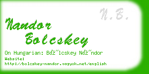 nandor bolcskey business card